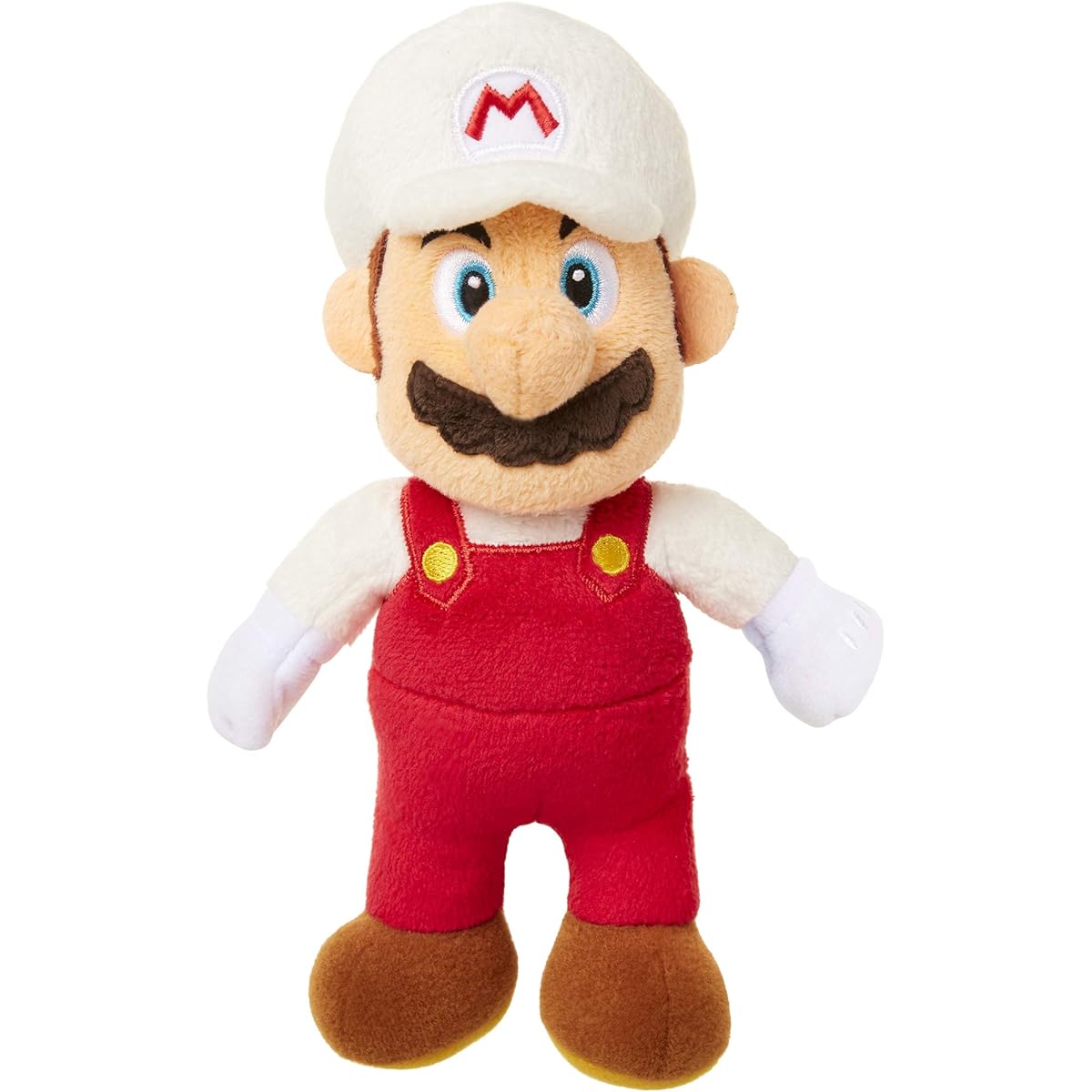 SUPER MARIO Fire Mario Plush Stuffed Toy Figure 6" Scale
