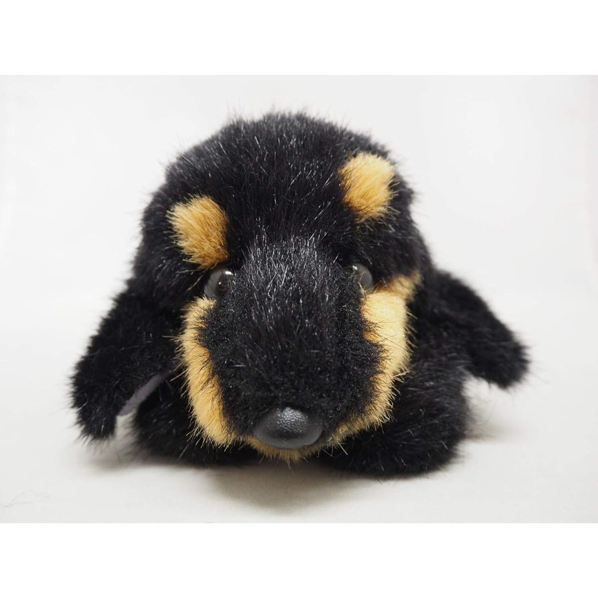 San-Ei Boeki Graceful I-6865 Begging DOG Dachshund Black & Tan Plush Toy Total Length 28cm