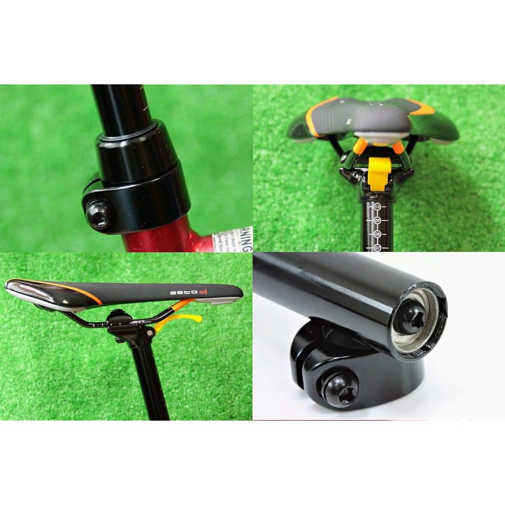 Lever type height adjustment pillar dropper seat post suspension seat post 30.9mm (with 31.6mm adapter)/370mm SPD-602/ISO-C anti-theft, special bolts used! 34.9mm with seat clamp