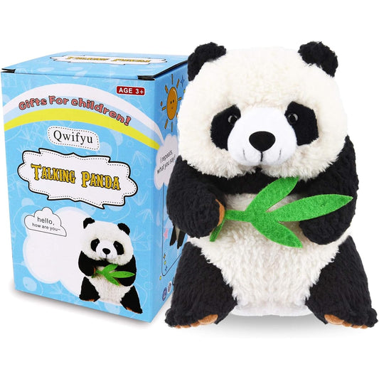 APUPPY Talking Panda "Repeats What You Say" Stuffed Animal Toy Buddy Panda for Boys and Girls Kids Gift