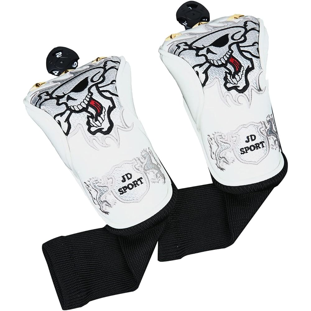 Fairway Wood Cover Skull King Series 3 and 5 Set of 2 Black, Blue, Red, White Select Plaza