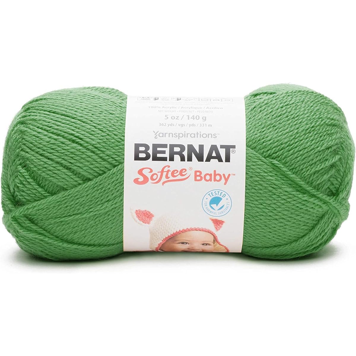 Bernat Softee Baby Grass Green Yarn - 3 Pack 141g/5oz - Acrylic - 3 DK (Light) - 362 Yards - Knitting/Crochet