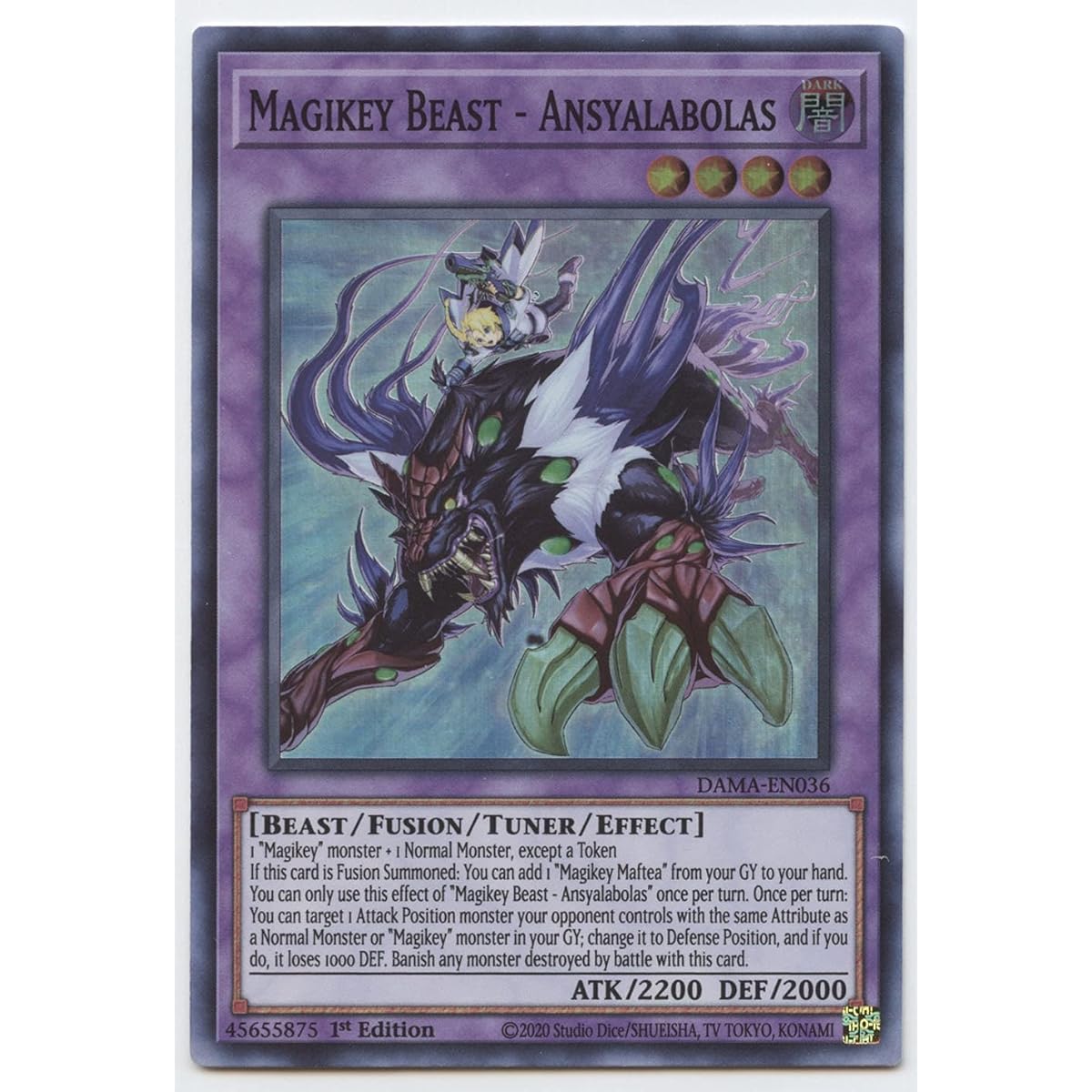 Magicy Beast - Ansha Labora - DAMA-EN036 - Super Rare - First Edition.