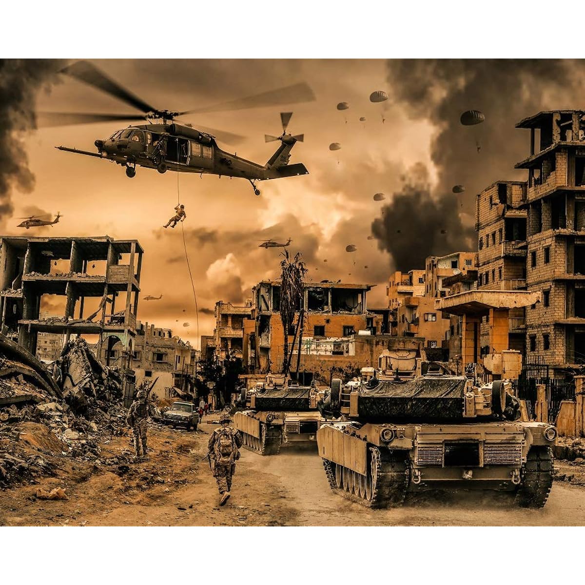 CVPuzzles Warzone 504 Piece Jigsaw Puzzle 16 x 20