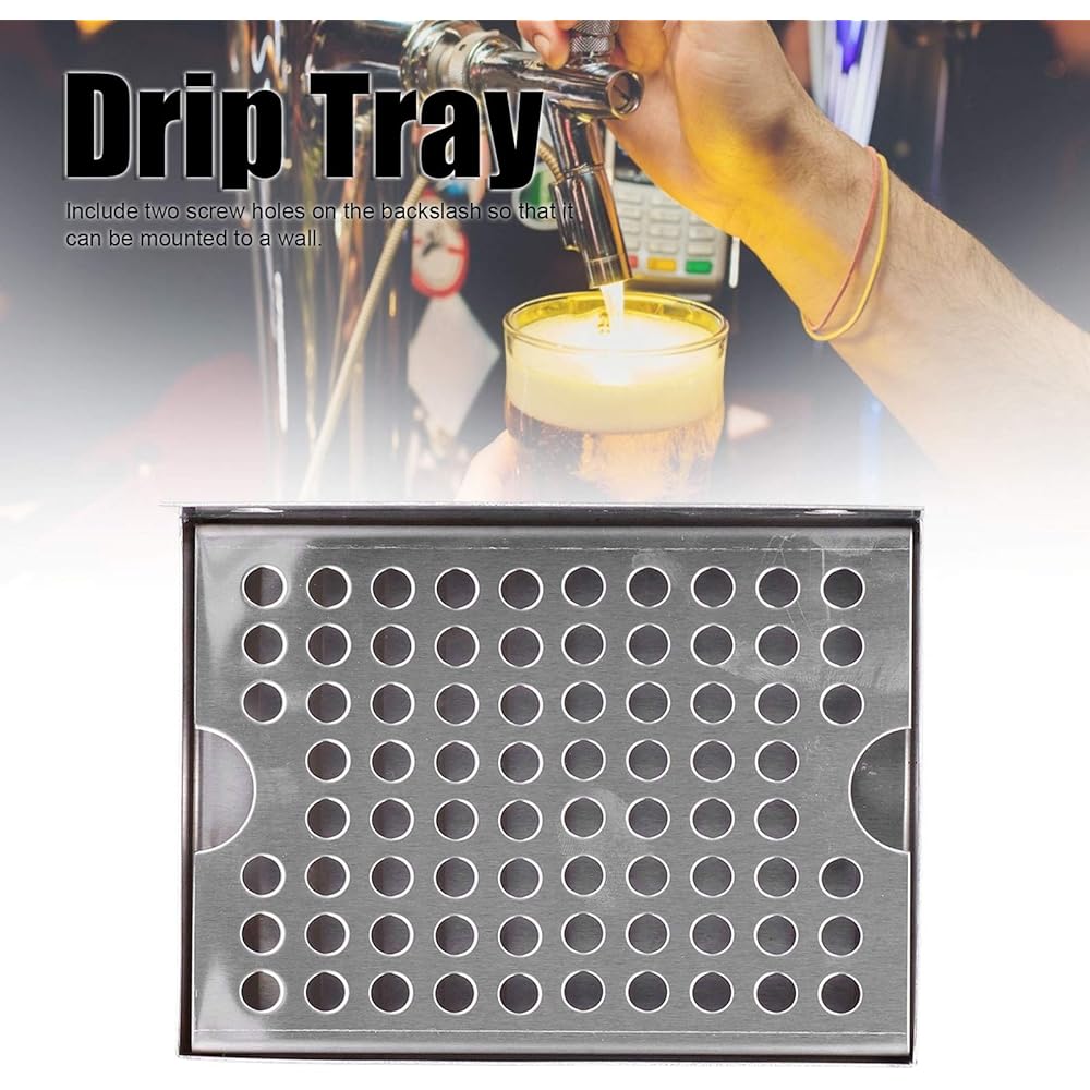 Draft Beer Wall-mounted Beer Drip Tray Homebrew Stainless Steel Drip Tray for Kegging Draft Beer