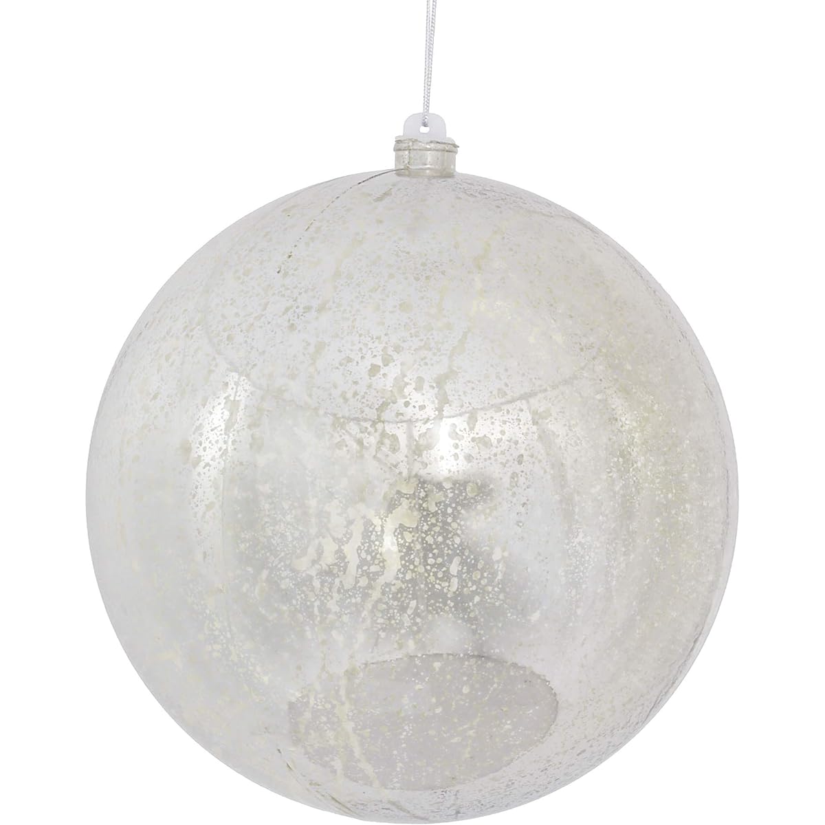 Vickerman 10" Silver Shiny Mercury Ball Ornament - Adds Texture and Elegance to Your Holiday Decorations - Dependable Hanging - Exceptional Collection Addition - Perfect for Your Christmas Tree