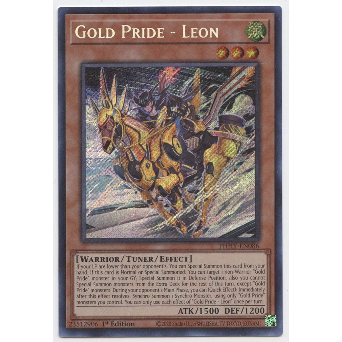 Gold Pride Leon PHHY-EN086 Secret Rare 1st Edition