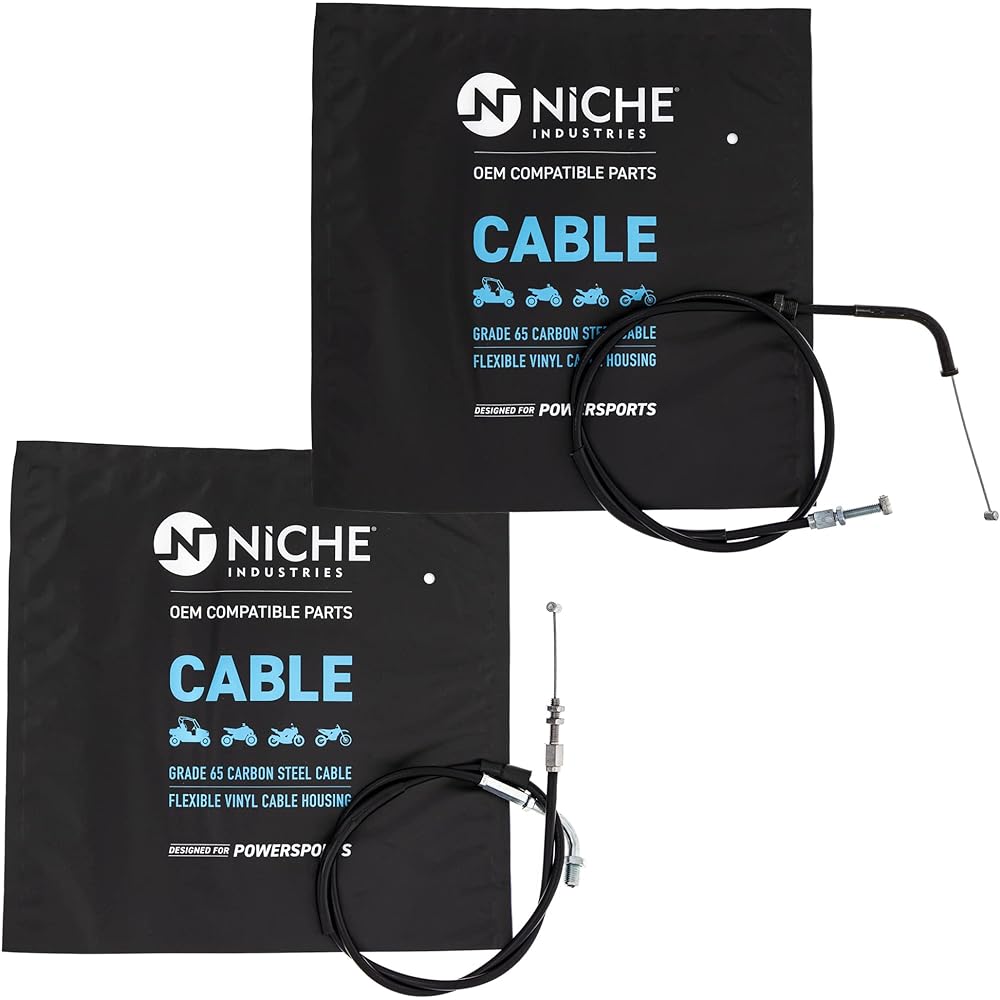 NICHE Push Pull Throttle Cable Set for Honda Shadow VLX 600 VT600C VT600CD 17910-MR1-000 17910-MZ8-A20