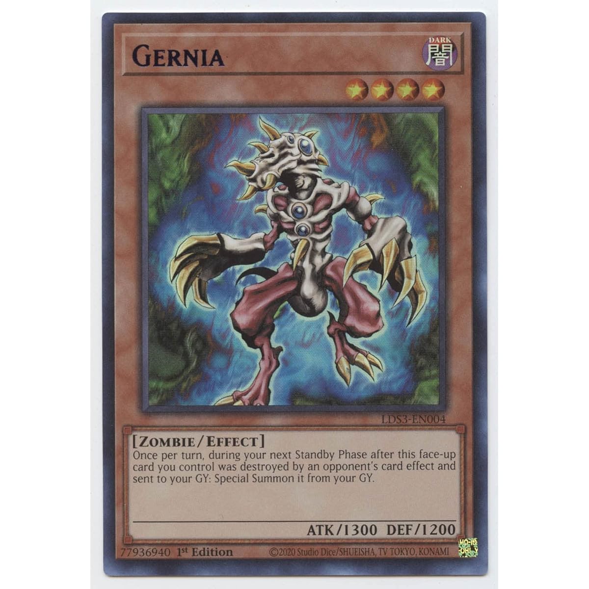 Gernia (Blue) - LDS3-EN004 - Ultra Rare - 1st Edition.