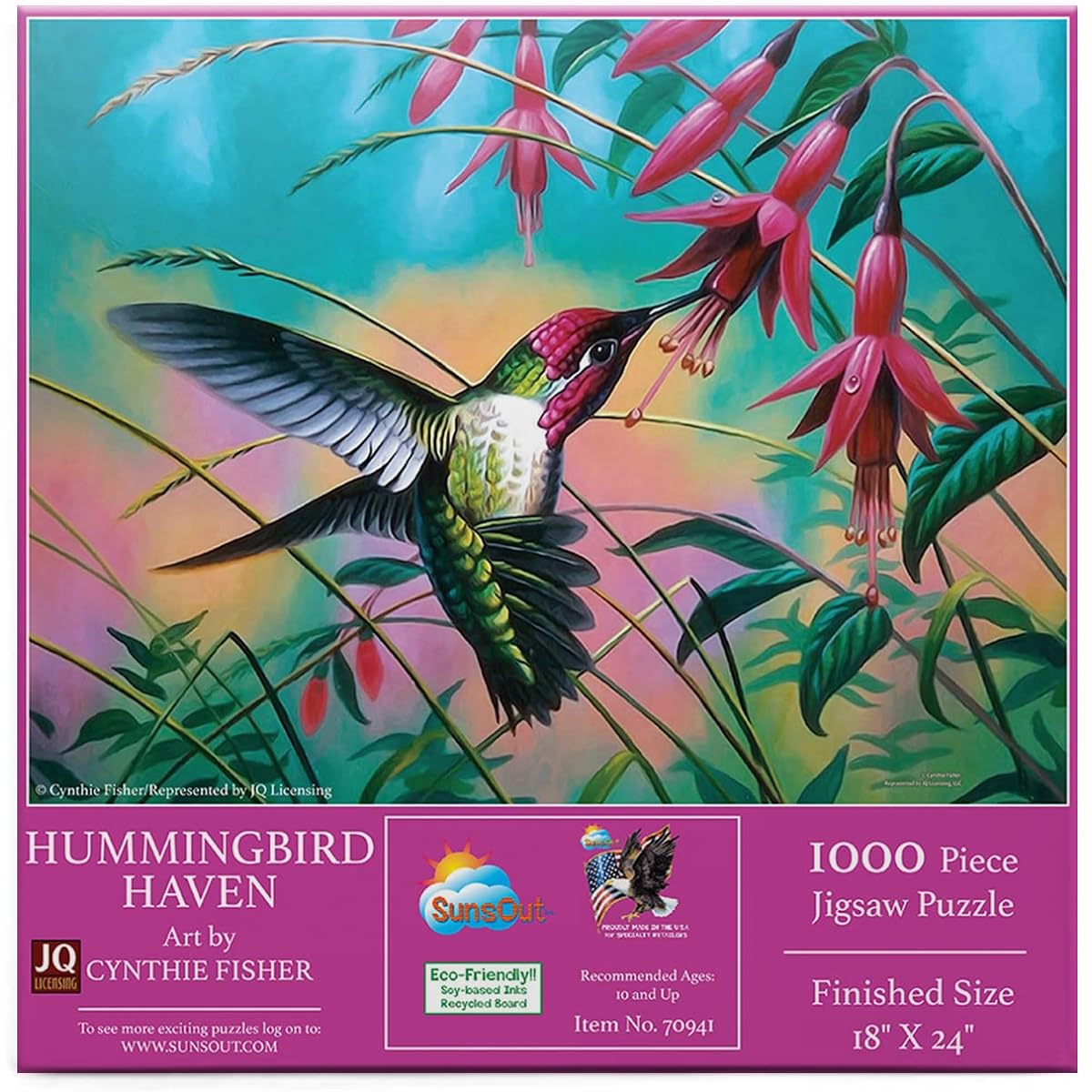 SUNSOUT INC Hummingbird Heaven 500 Piece Jigsaw Puzzle