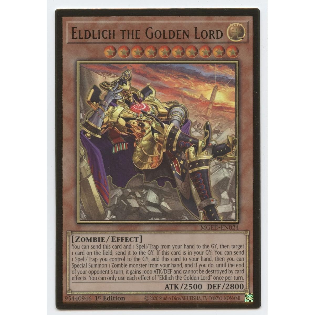 Eldlich The Golden Lord - MGED-EN024 - Premium Gold Rare - 1st Edition