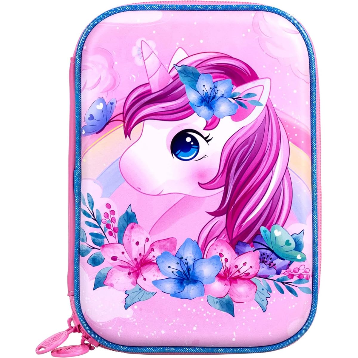 Unicorn Pencil Box, Cute Kids Pen Pouch Case, Hard Pencil Pouch with Zipper for Girls, Kids Toddlers