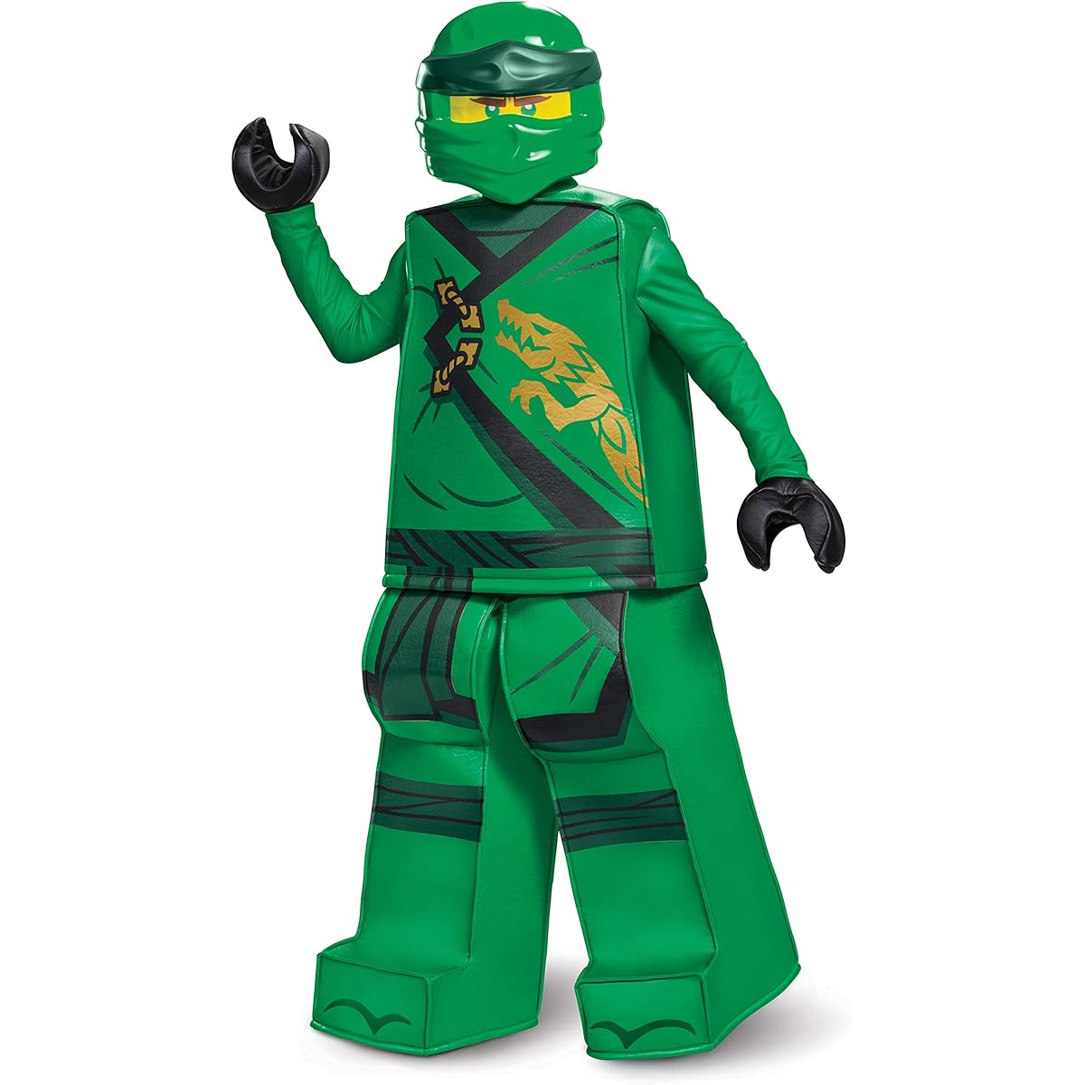 Disguise Lego Ninjago Lloyd Legacy Prestige Child Costume for Boys, Green, Kids Size Small (4-6)