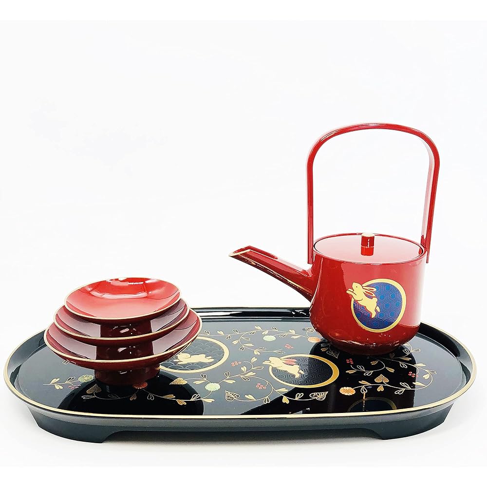Maeju Lacquerware Rabbit Arabesque Tosoki 7L-014