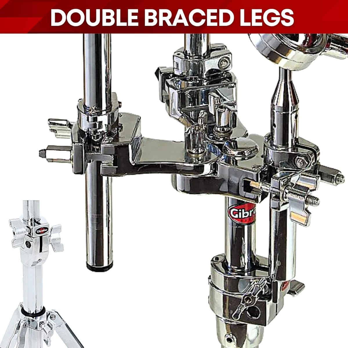Gibraltar 9713PM Double Brace Adjustable 3-Mount Platform Stand