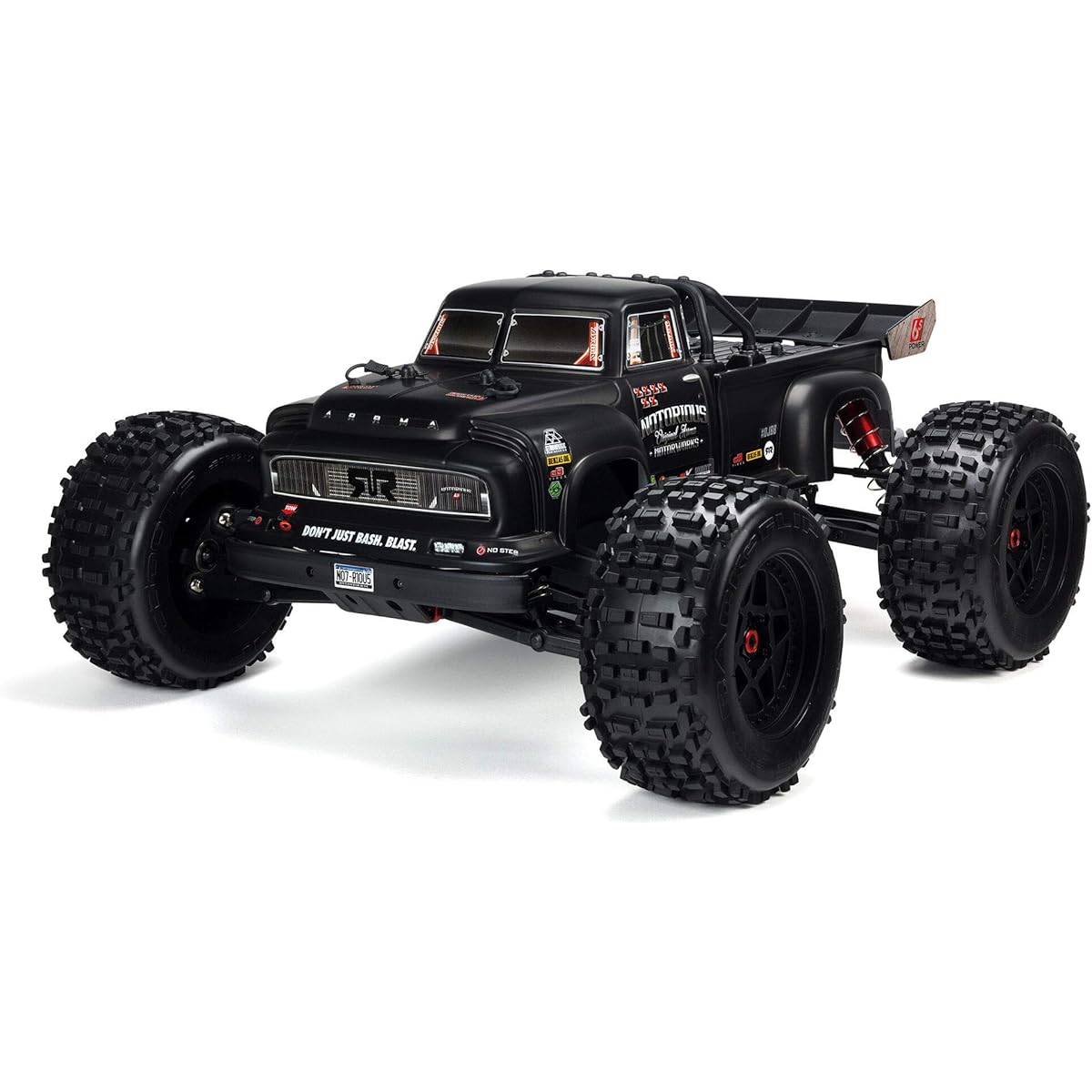 ARRMA 1/8 Notorious 6S V5 4WD BLX Stunt RC Truck Spektrum Firma RTR (Transmitter and Receiver Included, Battery and Charger Requires), Black, ARA8611V5T1
