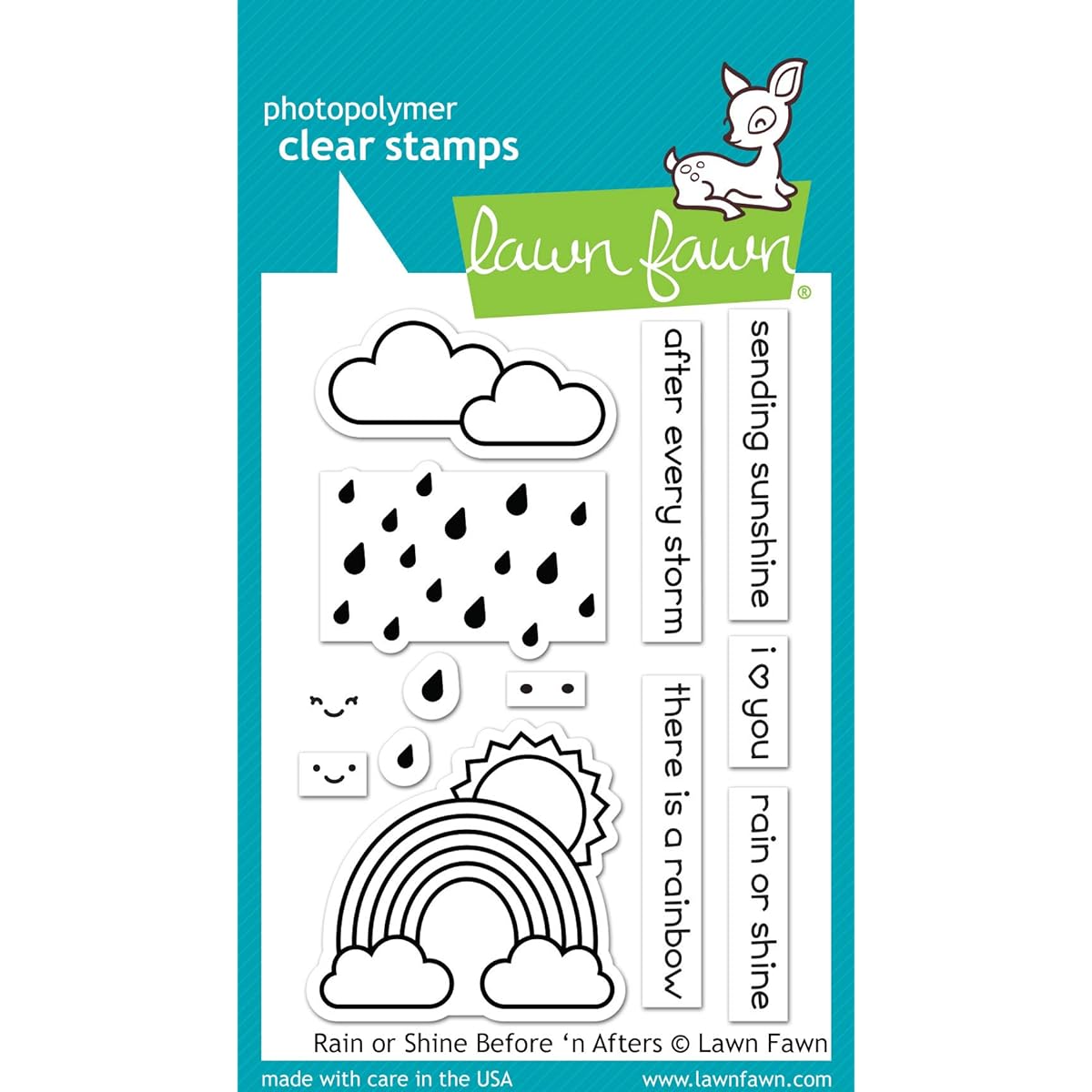 Lawn Fawn Clear Stamp 3" x 4" The Day After Rain or Shine