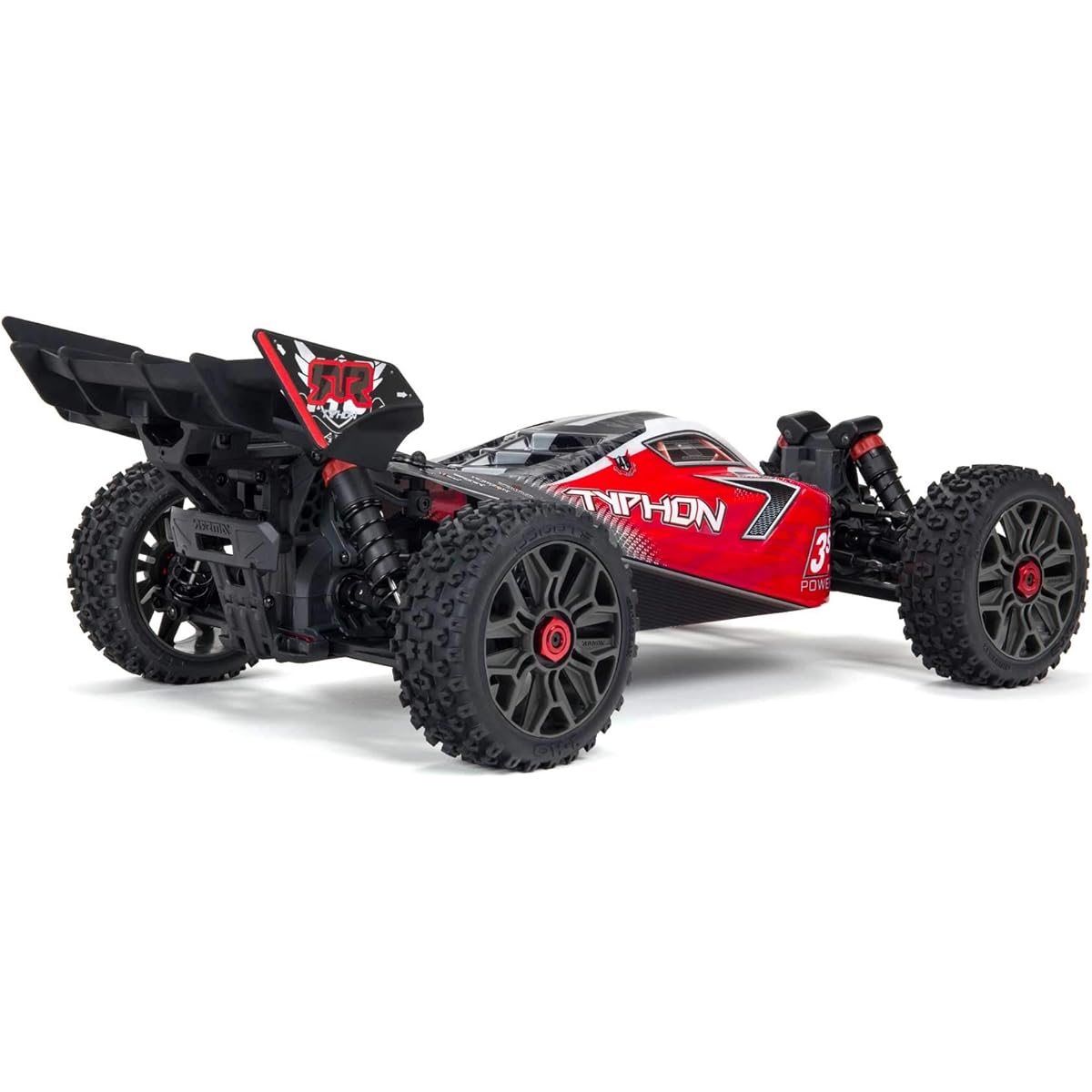 ARRMA 1/8 Typhon 4X4 V3 3S BLX Brushless Buggy RC Truck RTR (Transmitter & Receiver Included, Battery & Charger Required) Red ARA4306V3 Unisex Adult