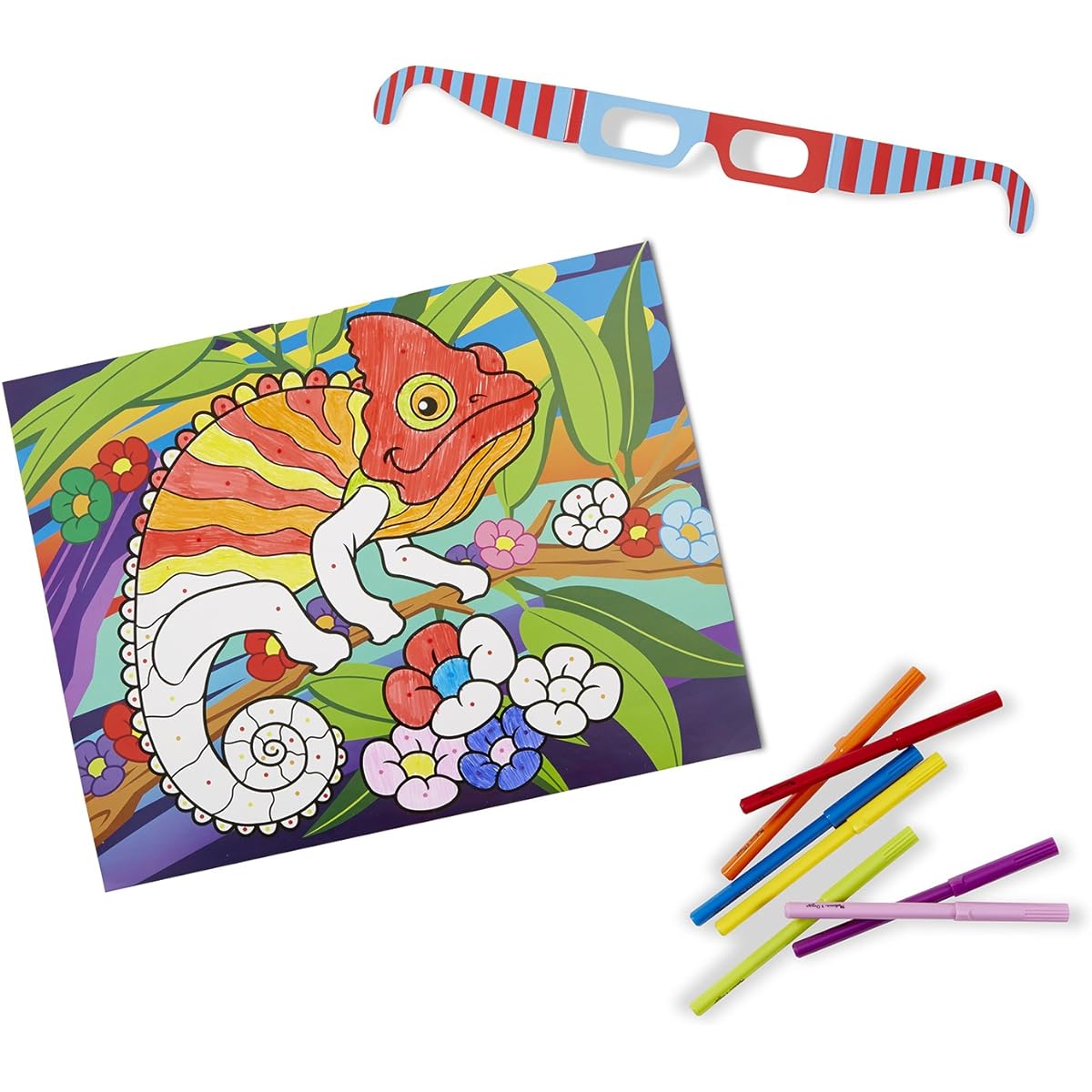 Melissa & Doug easy-to-see 3 - D Coloring Pad – Animals