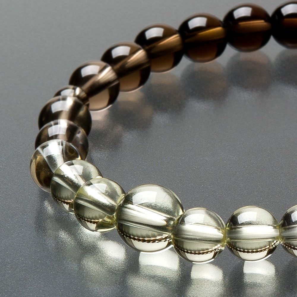 Buddhist Altar Shop Takita Shoten Specially Selected Bracelet Prayer Beads Natural Stone Bracelet ◆ Brown Quartz Gradation 7mm Ball ◆ Prayer Bead Bracelet, Prayer Bead Bracelet, Prayer Beads, Bracelet Prayer Beads, Power Stone, Amulet [Certificate Includ