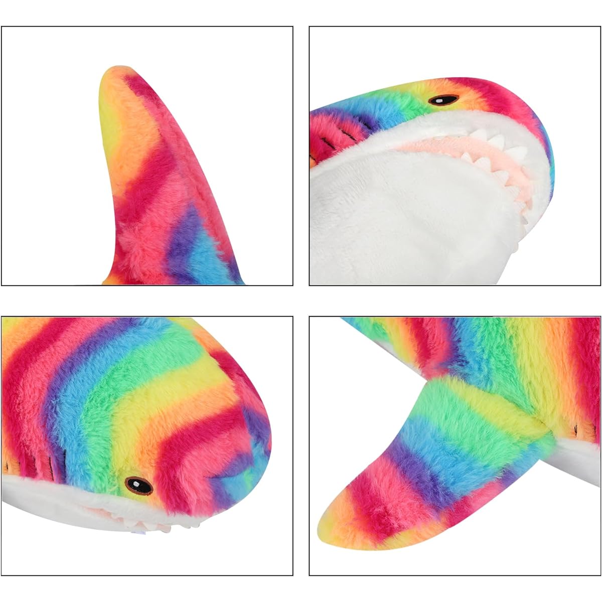 MUPI Shark Stuffed Animal, 17" Shark Plush Toy, Shark Ocean Plush Toy, Large Stuffed Animal, Shark Doll, Sea Animal (Rainbow)