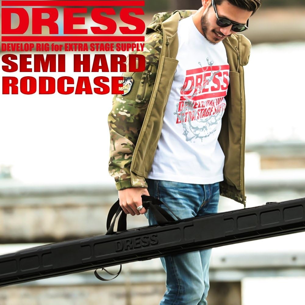 [DRESS] Rod Case Semi-Hard Rod Case 2.0 150/180cm Hard Type Rod Fixed Inside Fishing Rod Case Rod Fishing Bag Fishing Rod Storage Hard Rod Holder Fishing Rod Sturdy Protection Waterproof Shoulder Bag Small Production