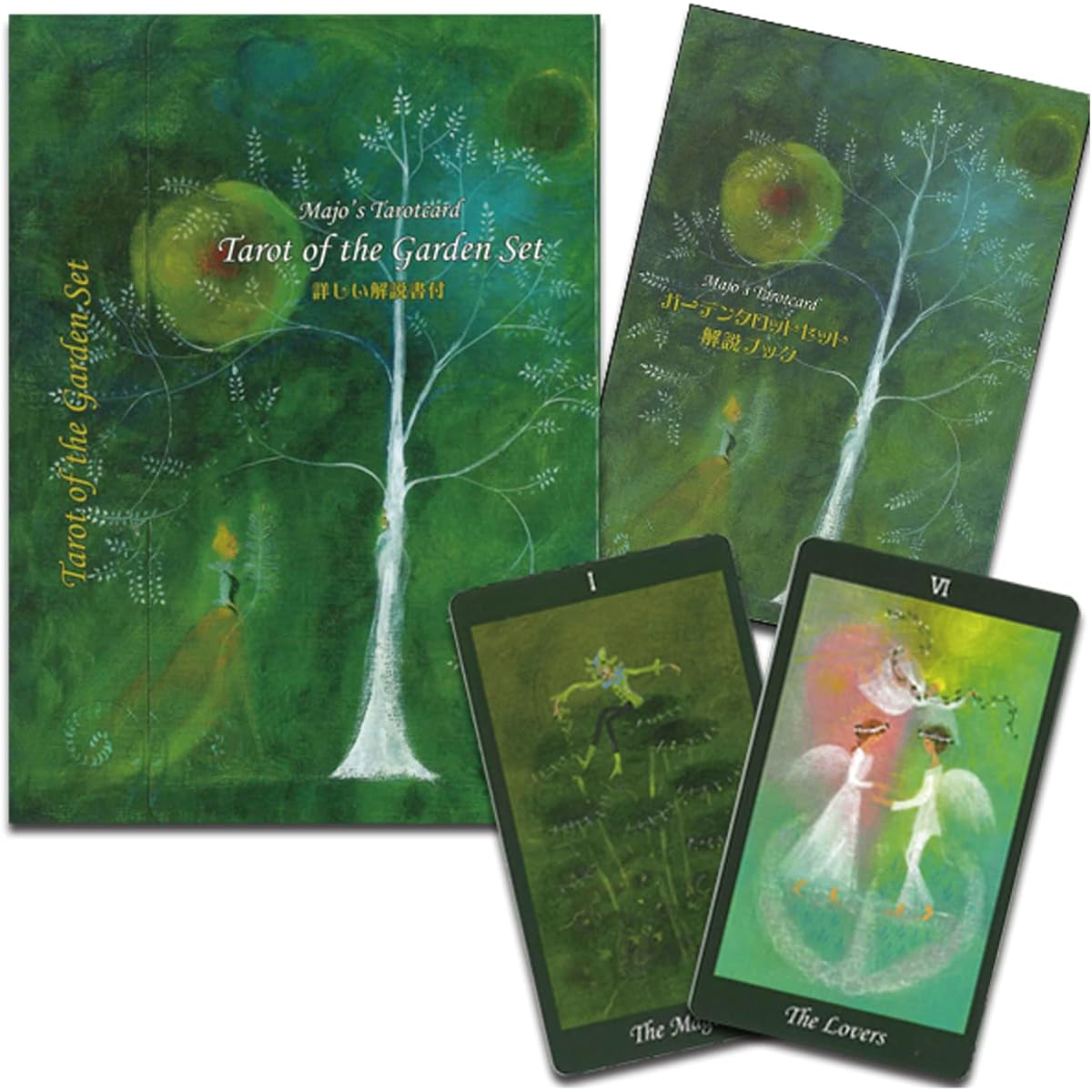 Tarot Cards Fortune Telling Garden Tarot Set 78 cards illustrated by Majo with picture book-like Japanese commentary Rider-Waite version