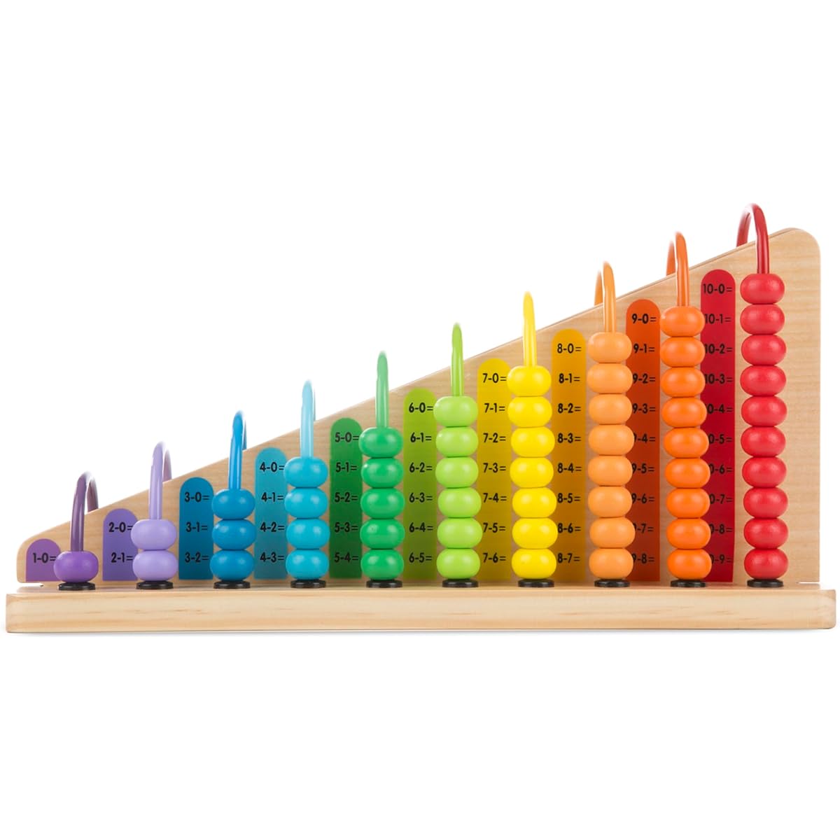 Melissa & Doug Addition & Subtraction Abacus - Educational Toy with 55 Colorful Beads and Sturdy Wooden Construction