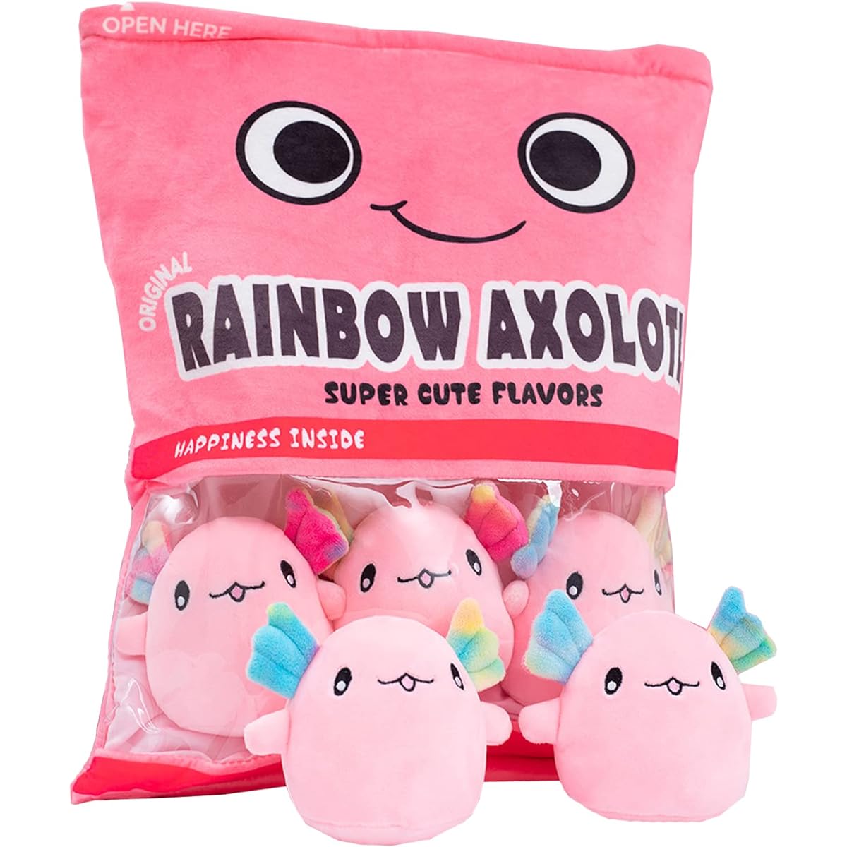 Plush Bag Stuffed Animals Soft Snack Pillow Stuffed Animals Plush Toys Birthday Gifts Plush Games Pillow Cushion for Kids (Pink 6pcs)