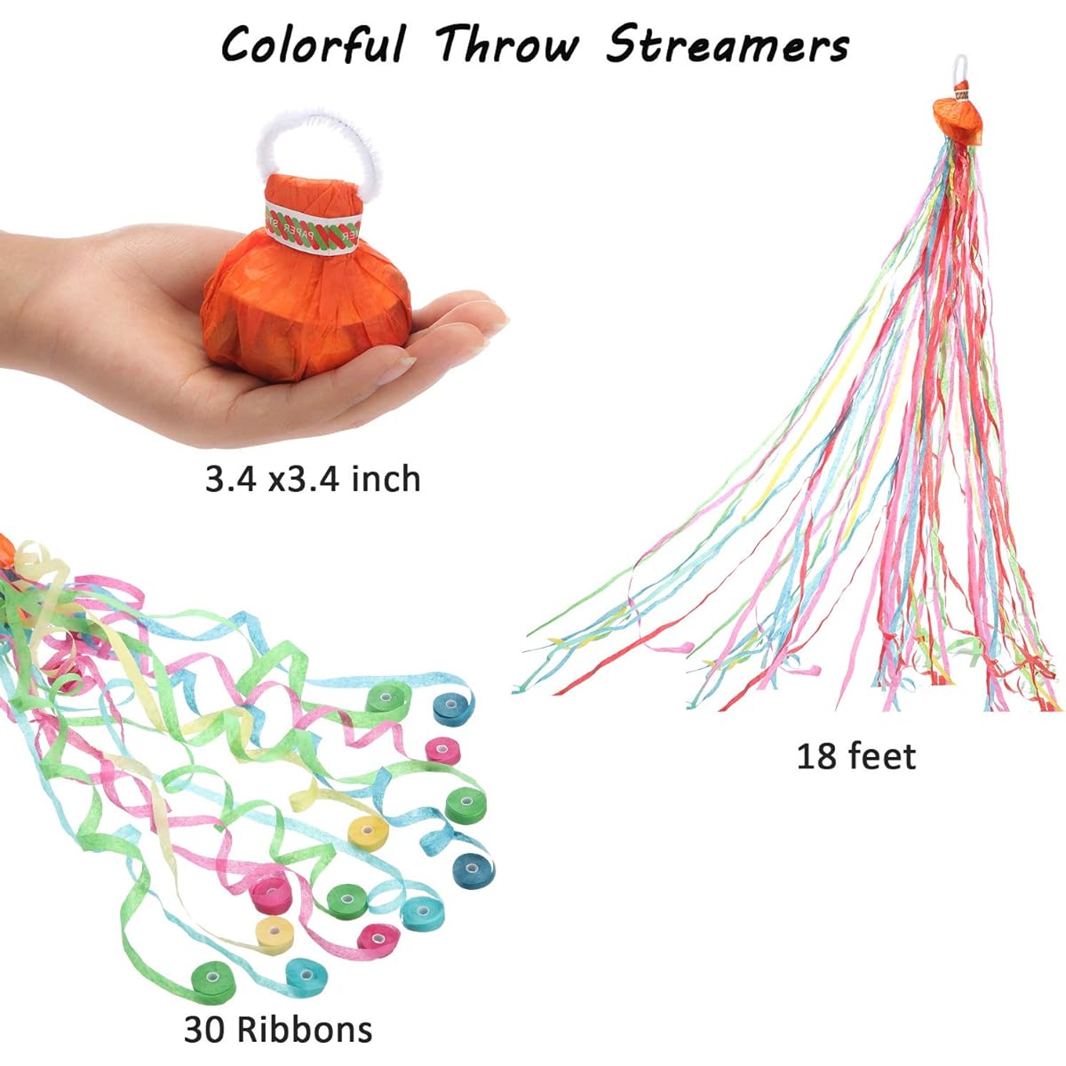 20 Pack Streamer Poppers Hand Throw Confetti Streamers No Mess Paper Crackers for Birthday Wedding Graduation Party Favor Show (Gold, Rose Red)