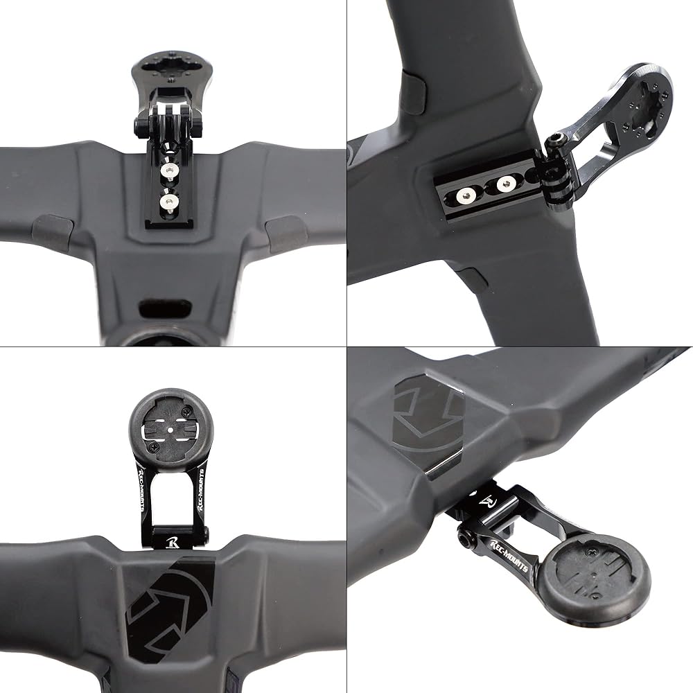 (Rec Mount) Type α Combo Mount for Pro (Vibe Evo Handlebar) (14 brands compatible model) [PRO4α] Compatible with Garmin, Cateye, Pioneer, Rezine, Wahoo, Brighton, Giant, Polar, GoPro HERO