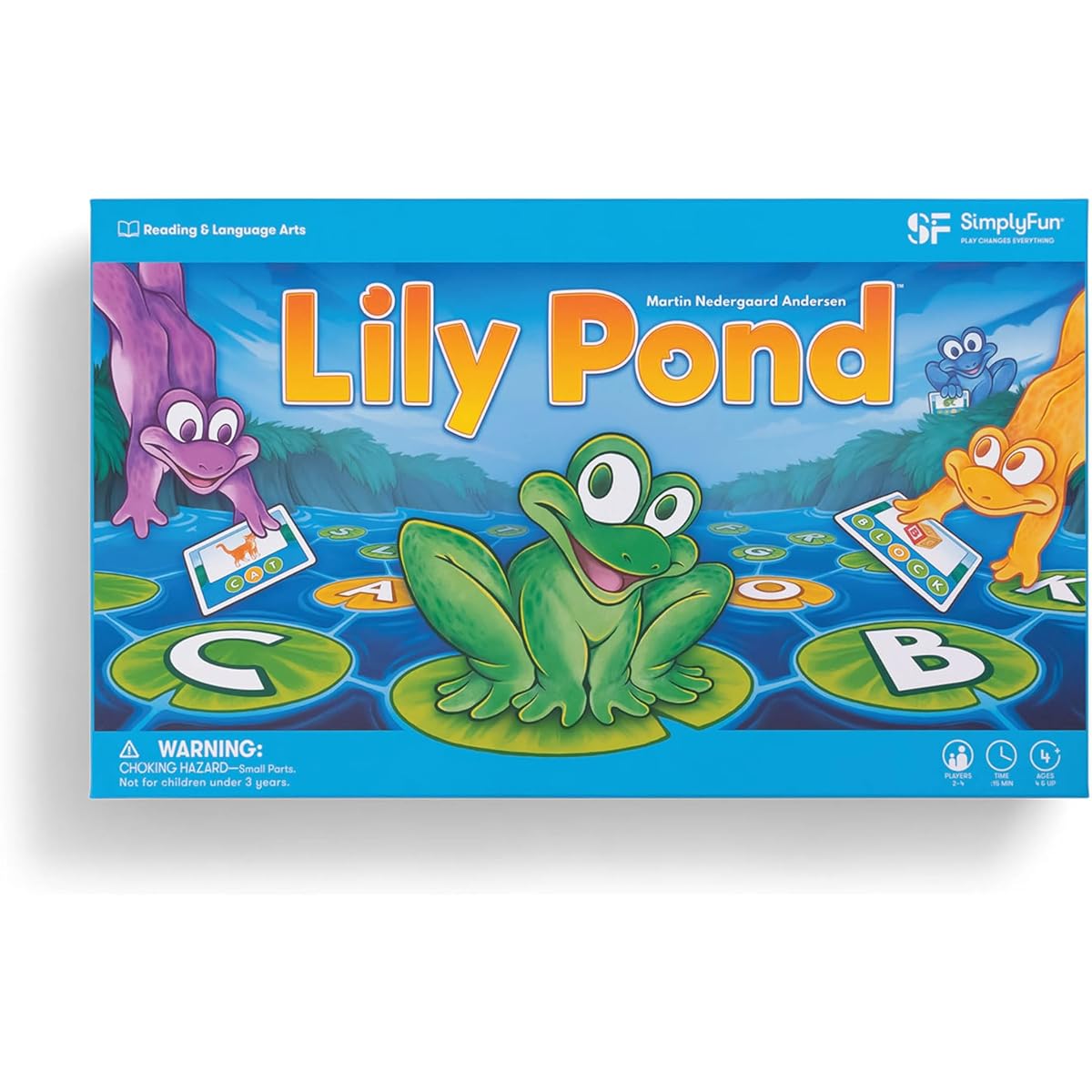 SimplyFun Lily Pond - Educational Game to Practice Early Reading and Spelling - Engaging and Fun Toddler Game - 2-4 Players, Ages 4+