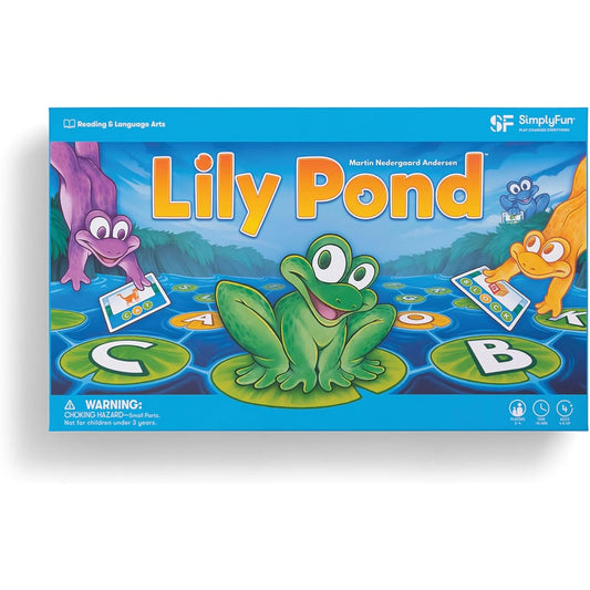 SimplyFun Lily Pond - Educational Game to Practice Early Reading and Spelling - Engaging and Fun Toddler Game - 2-4 Players, Ages 4+