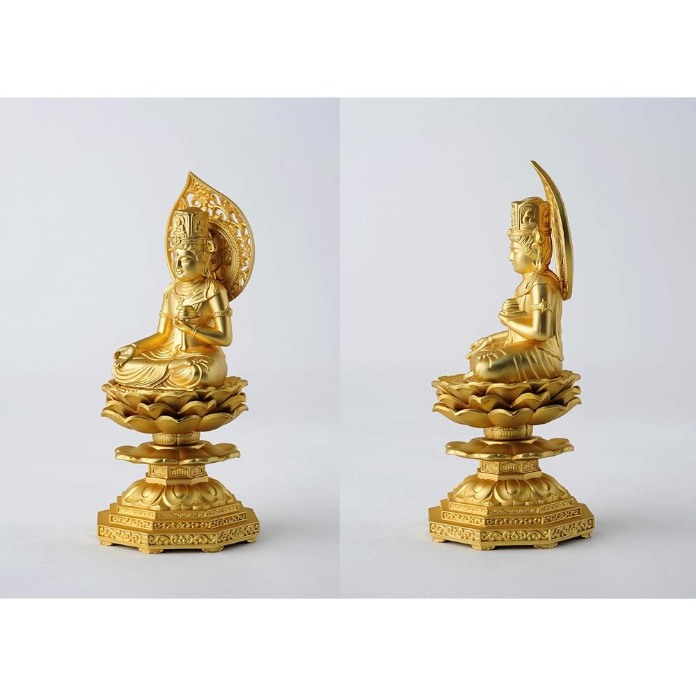 Buddha statue Kokuzo Bodhisattva 15cm (gold plated/24K gold) Buddhist sculptor: Hideun Makita Original model ___ (born in the Year of the Ox and the Tiger) Zodiac Guardian Principal Image Zodiac Takaoka Copperware (Kokuzo Bosatsu)