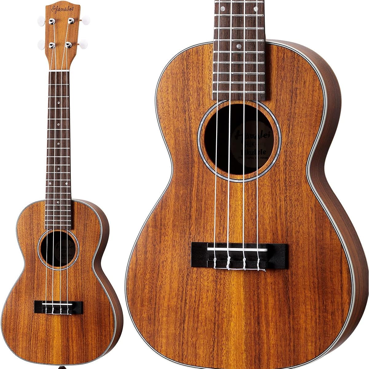 Hanalei HUK-500C Natural Matte Concert Ukulele All Solid Acacia Core Hanalei