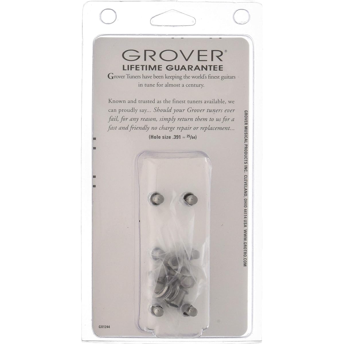 [Domestic regular import product] GROVER Guitar pegs 109C 6 piece set for 3:3 Chrome