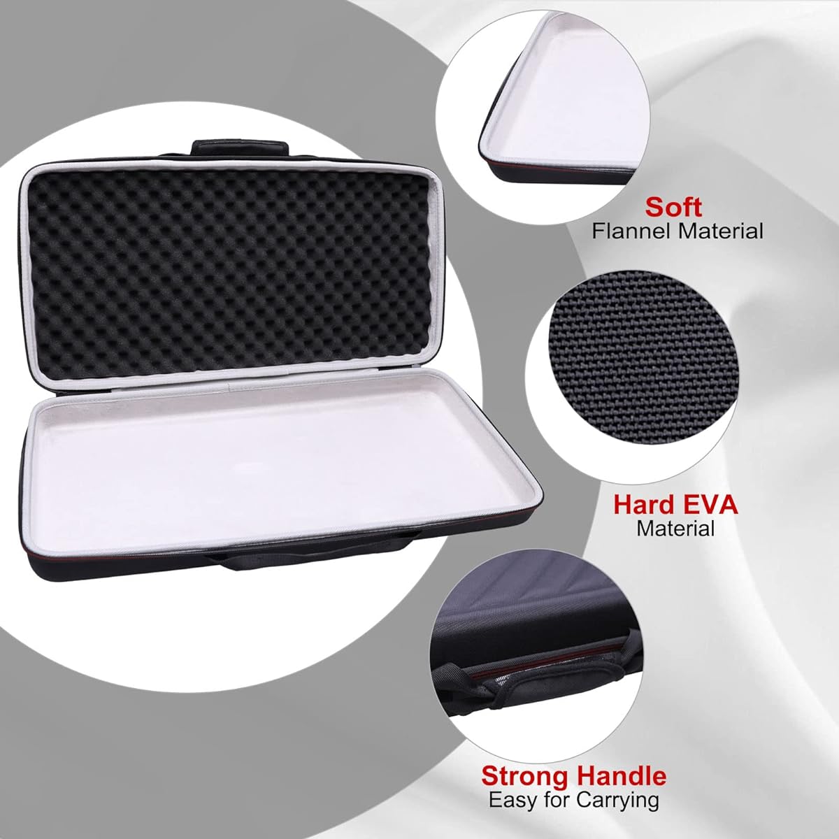 LTGEM EVA Hard Case for Pioneer DJ DJ Controller (DDJ-REV1) - Travel Protective Carrying Storage Bag