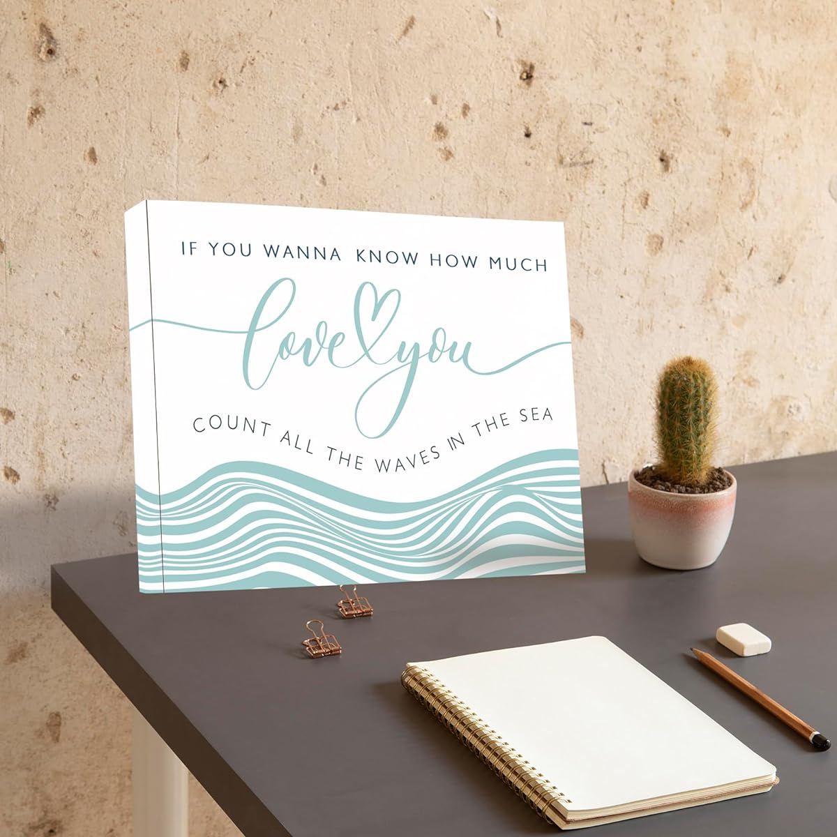 Feyerr Beach Wall Decor for Bedroom Love You