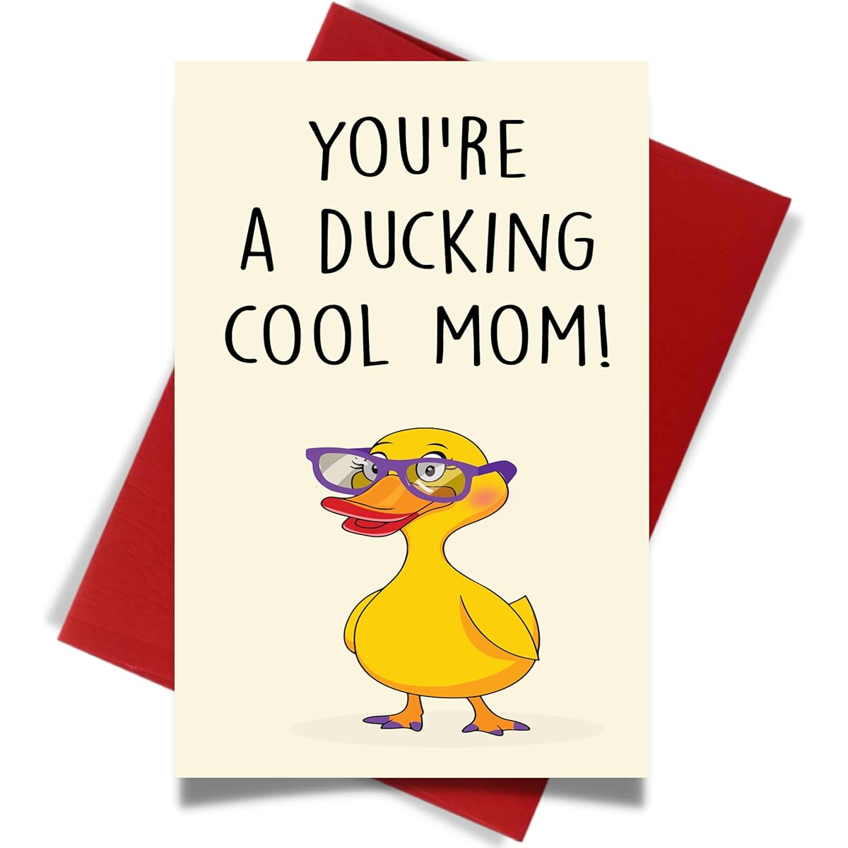Cheerin Fun Mother's Day Cards for Mom | Fun Mother's Day Gifts for Her | Gag Birthday Cards for Mom Grandma Daughter Son Kids Husband (Duck)