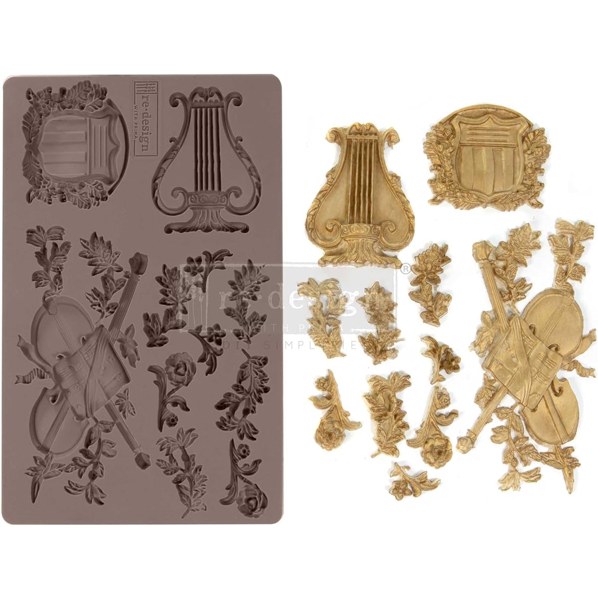 Prima Marketing Re-Design Mould 5"X8"X8mm-Musical Journey -636449