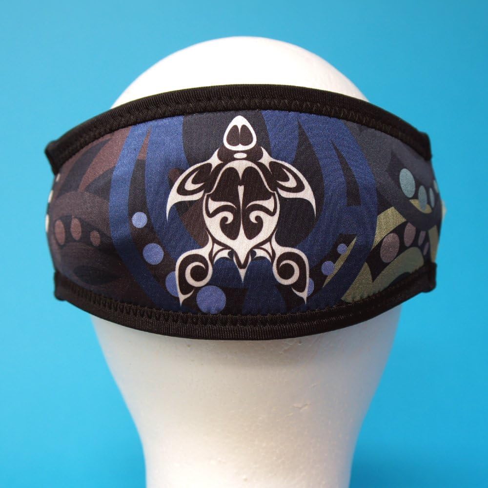 SeaCanary Snorkeling Diving Mask Strap Cover Makauhonu Black