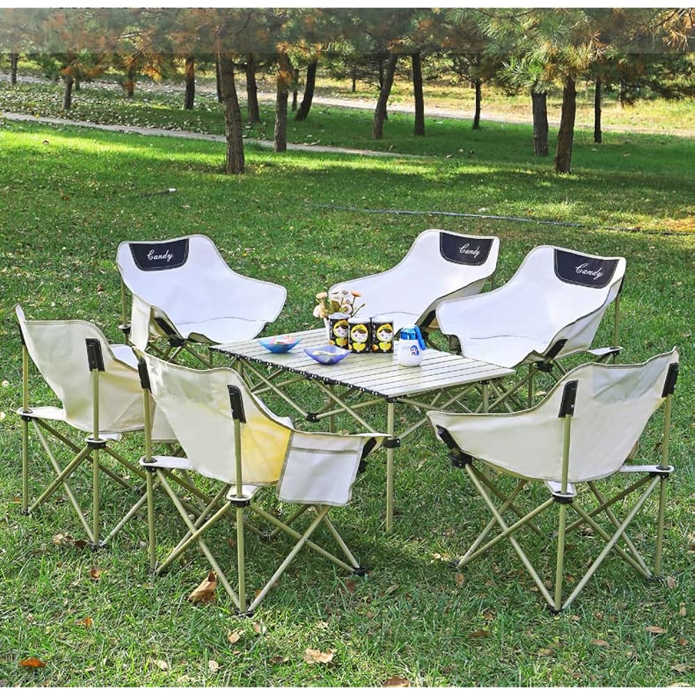 lucky lemon Outdoor Chair, Folding Chair, Lounge Chair, Storage Bag Included, Portable, Ultra Light, Compact, Opens/Closes in 1 Second, Camping Equipment, Fishing, Barbecue (Green)
