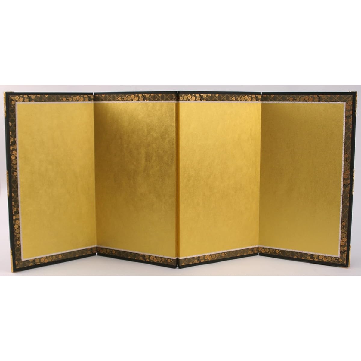 Folding screen (golden folding screen) for Hina dolls, Hina dolls, displays, engagement gifts, gold folding screen, No. 15 (gold-painted), 4 panels/height 45cm