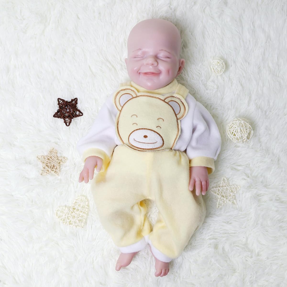 Reborn Baby Doll 18.5 Inch Not Vinyl Doll, Realistic Soft Silicone Newborn Baby Doll, Real Full Body Silicone Reborn Baby Doll (18 Inch Boy)
