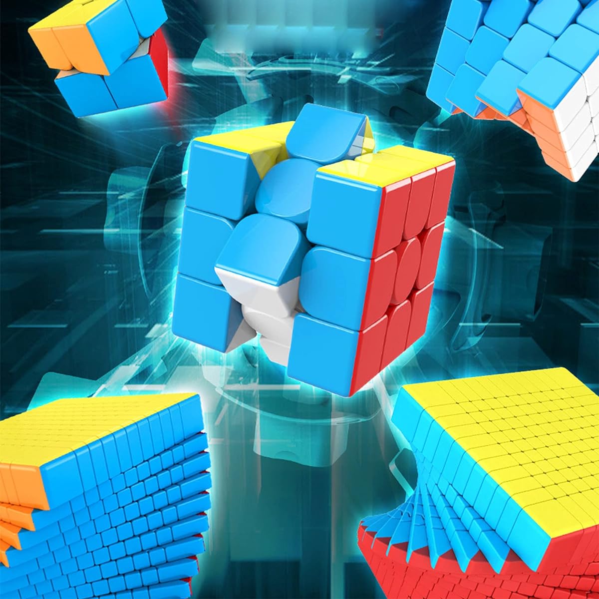 Speed Cube 3D Puzzle, Magic Cube Brain Teaser Kids Christmas Birthday Gift