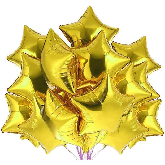 24pcs 18 inch Gold Star Balloons for Birthday Party Baby Shower Wedding Bridal Shower Engagement Photography Anniversary Decoration