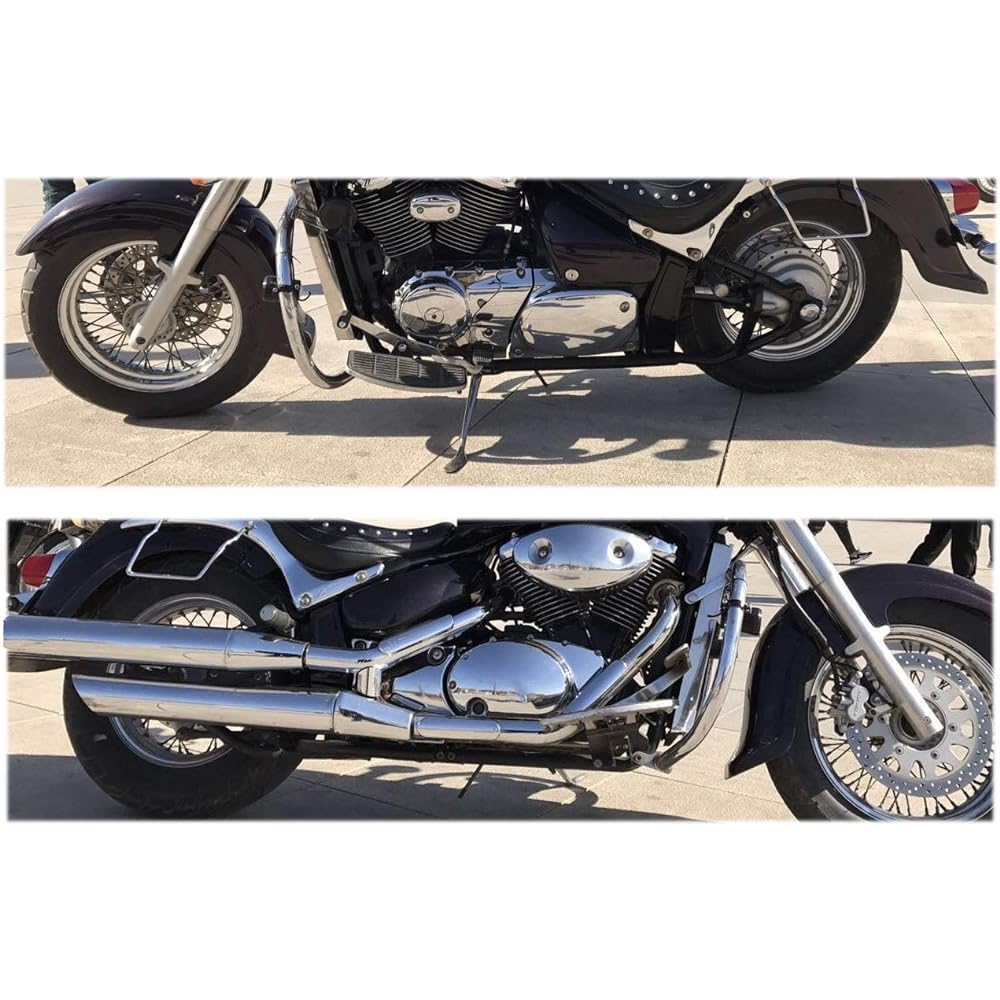 Marofusa Engine Guard Bar Crash Bar Silver Plated Protector SUZUKI VL800 2001-2011 C50 2005-2011 M50 2005-2010 Compatible