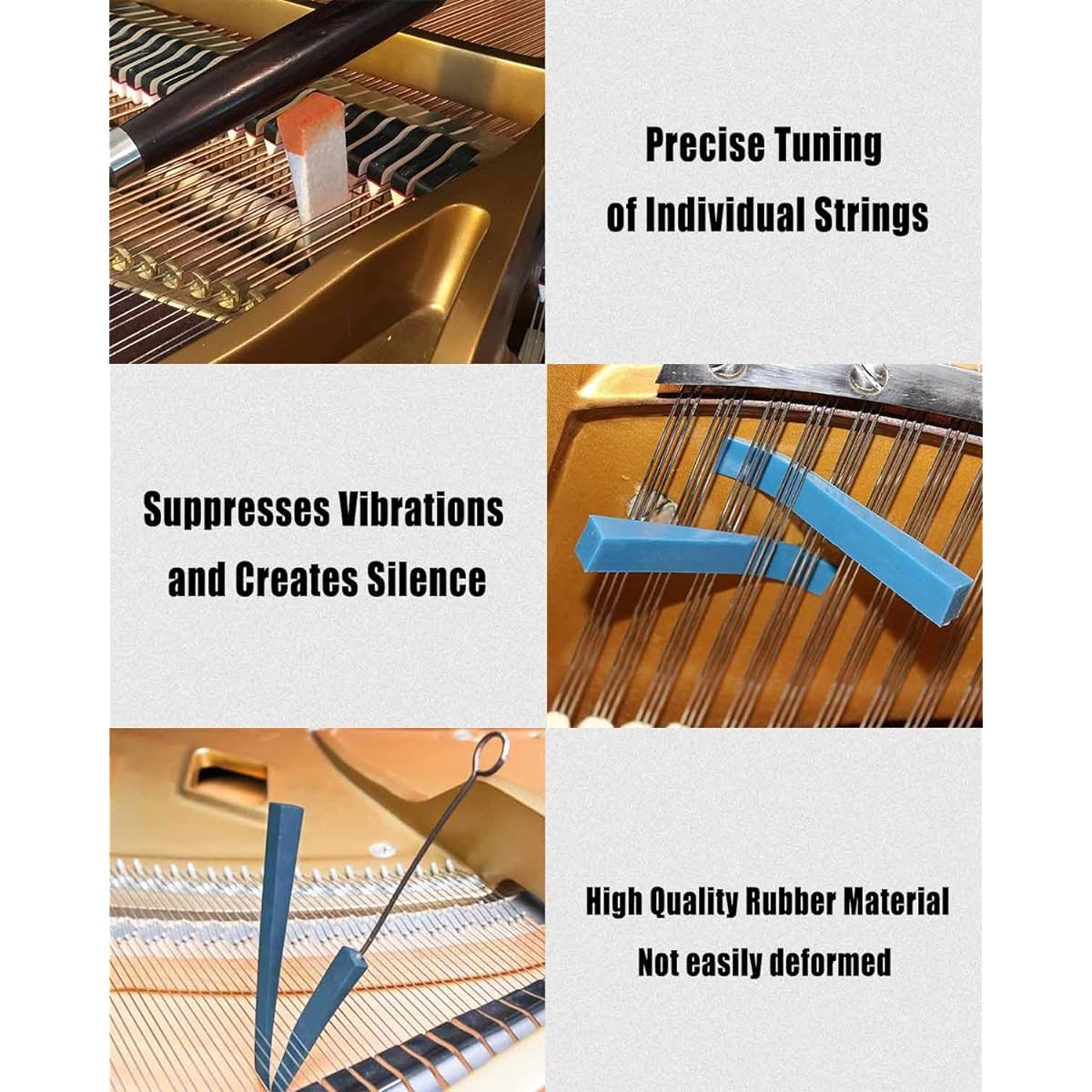 Professional Piano Tuning Kit Piano Tuner Tool Set Piano Tuning Hammer Tuning Wrench Wrench Fastener Tuning Mute with Portable Case for Professionals and Beginners 36 Pieces