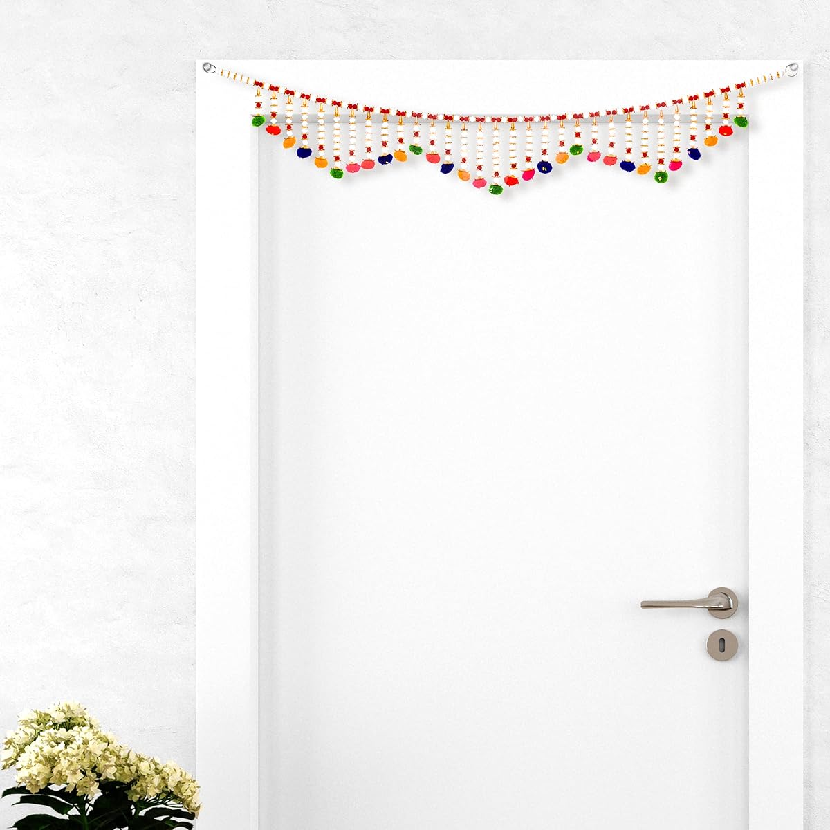 Pom Pom Toran (Beads) (Multicolor)