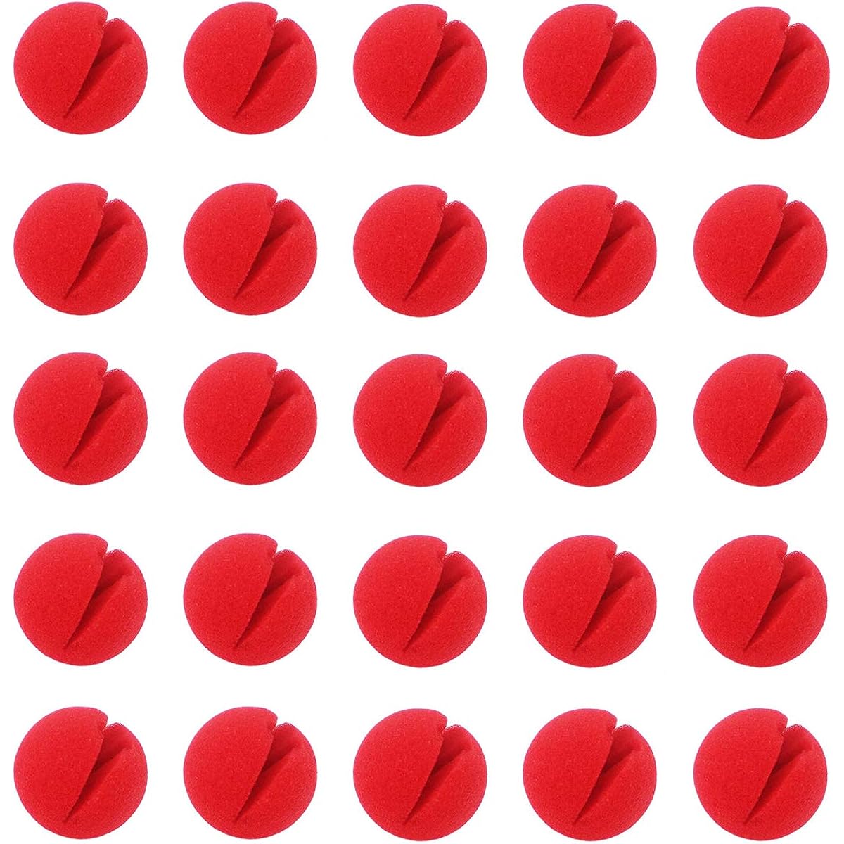 Ogrmar 25pcs Red Circus Clown Noses for Christmas Costume Party Cosplay Halloween Decorations